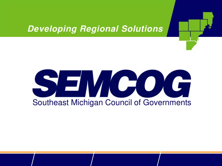 developing regional solutions