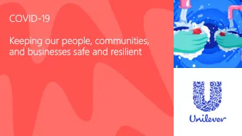 COVI  OVID-19  19  Kee  eeping  ping ou  our pe  r people,  ople, co  comm  mmun  unities,  ities,