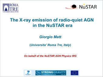 The X-ray emission of radio-quiet AGN  in the NuSTAR era  Giorgio Matt ( Universita Roma Tre,