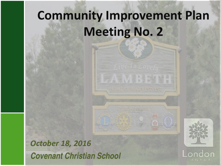 community improvement plan meeting no 2
