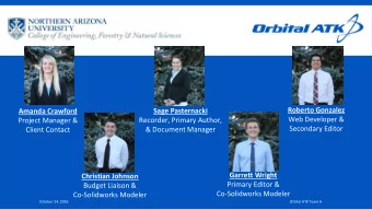 Web Developer &amp;  Recorder, Primary Author,  Project Manager &amp;  Secondary Editor  &amp;