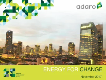 ENERGY FOR CHANGE  November 2017  1  Key questions:    What is the outlook for coal industry?