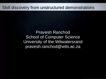 Skill discovery from unstructured demonstrations  Skill discovery from unstructured demonstrations