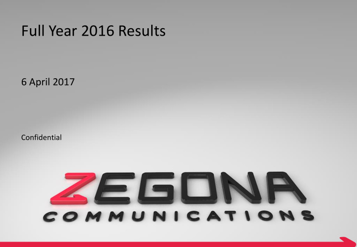 full year 2016 results