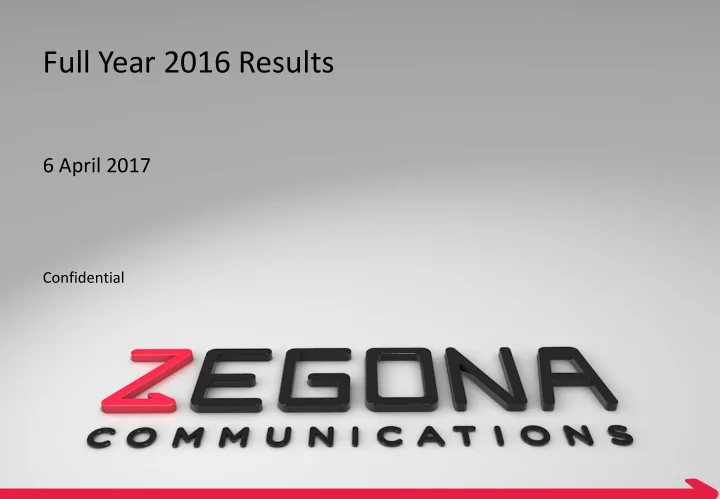full year 2016 results