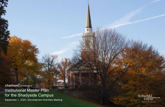 Institutional Master Plan  for the Shadyside Campus  September 1, 2020 | Development Activities