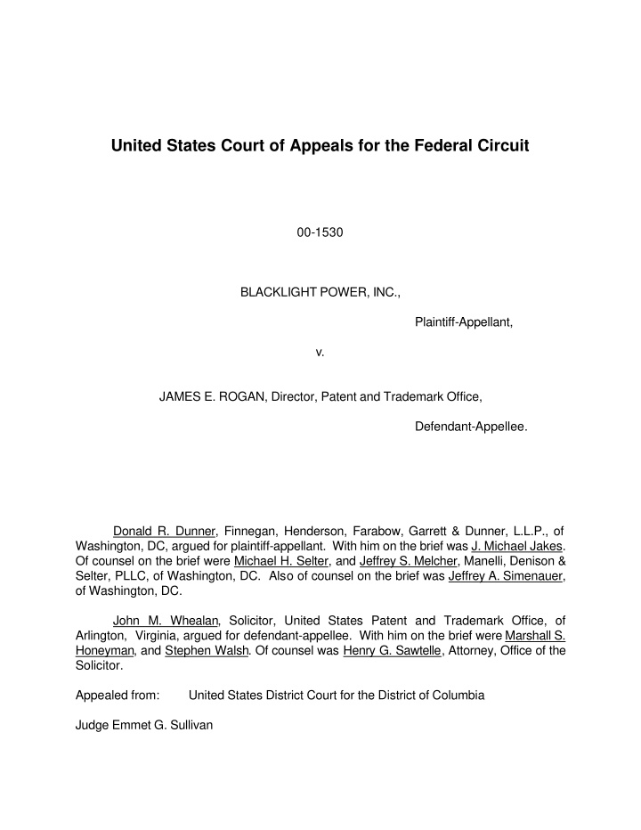 united states court of appeals for the federal circuit