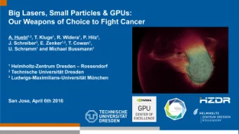 Radiation Therapy for Tumor Patients  Bragg-Peak with Broad Energy Ions Beams  Oncoray in Dresden,