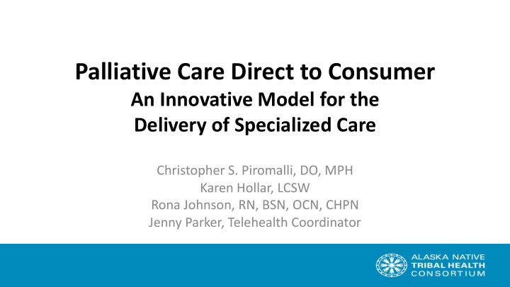 palliative care direct to consumer