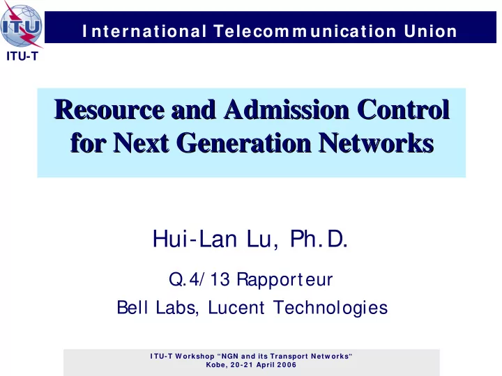 resource and admission control resource and admission