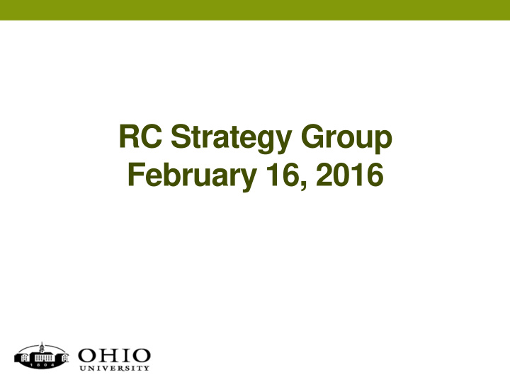 rc strategy group february 16 2016