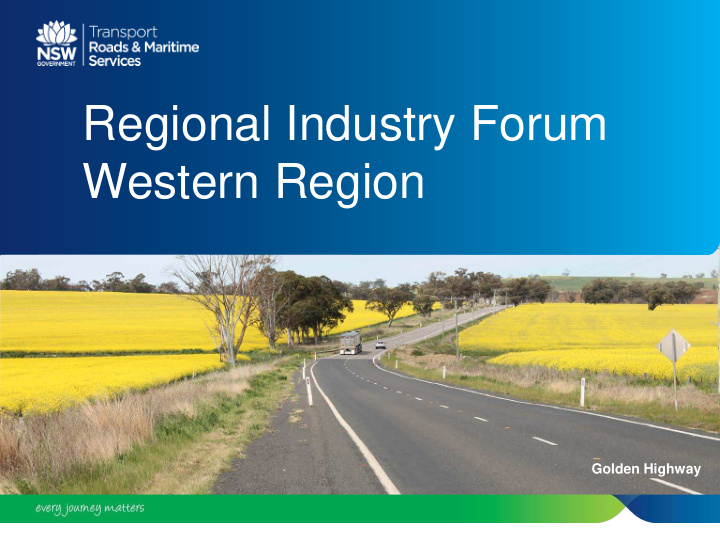 regional industry forum western region