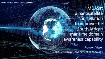 constellation  to improve the  South Afr  frican  maritime domain  awareness capability  Francois