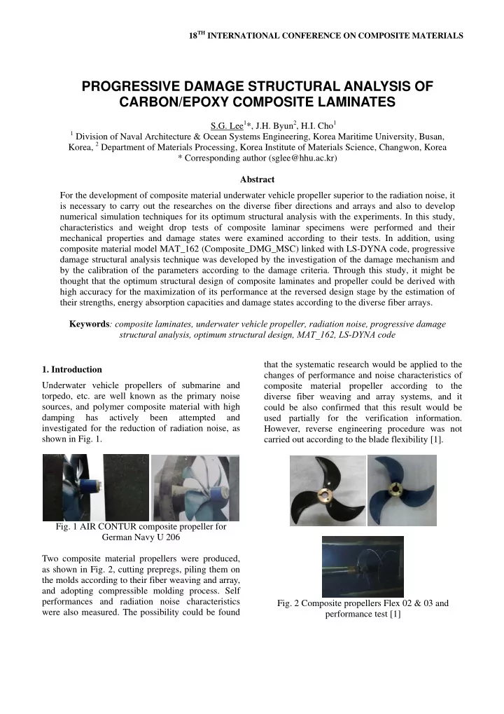 progressive damage structural analysis of carbon epoxy