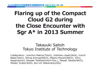 Flaring up of the Compact  Cloud G2 during  the Close Encounter with  Sgr A* in 2013 Summer