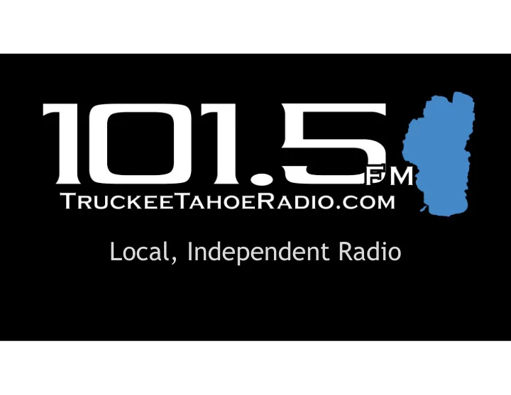 local independent radio communicating about the community