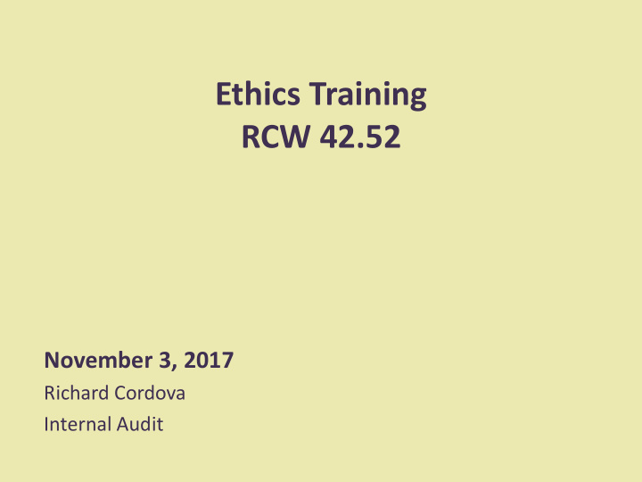 ethics training rcw 42 52