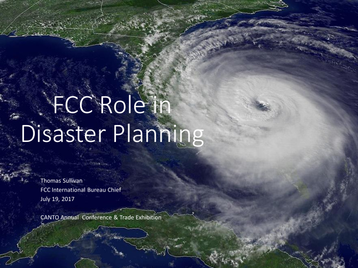 fcc role in disaster planning