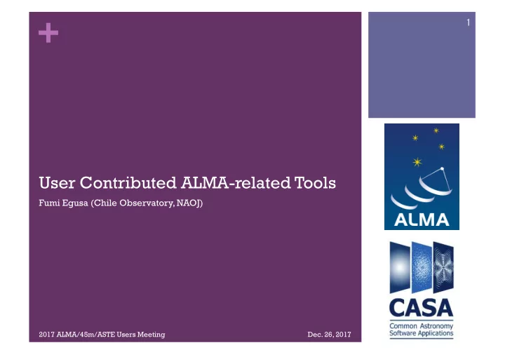user contributed alma related tools fumi egusa chile