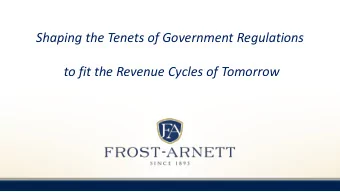 to fit the Revenue Cycles of Tomorrow  Legal Disclaimer  Any content included in this presentation