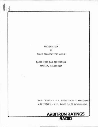 RADIO  0294Y 2 -  www.americanradiohistory.com  HISTORICAL  (CONTINUED) ARBITRON REVIEWED AGAIN