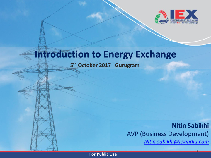 introduction to energy exchange