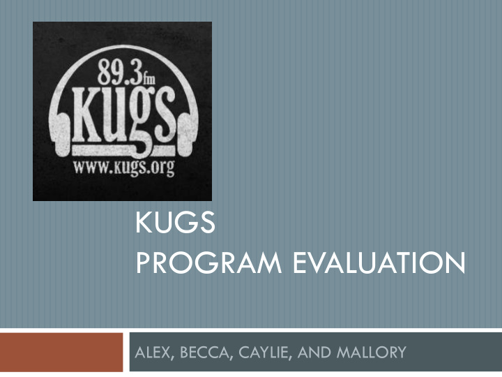 program evaluation