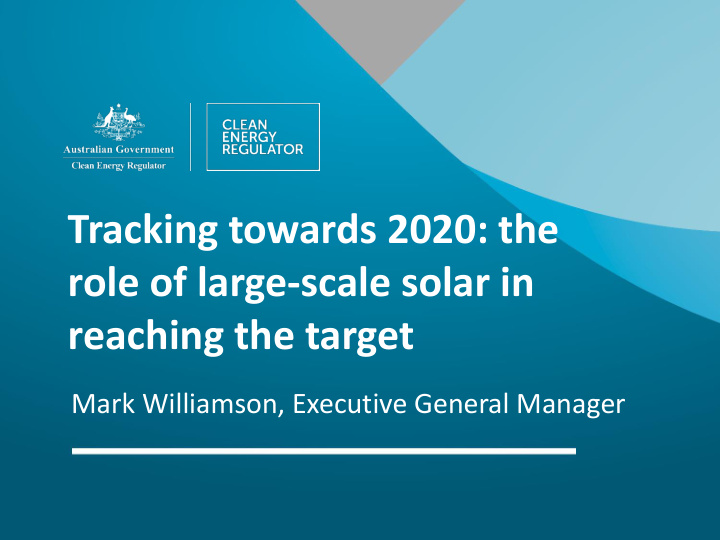 role of large scale solar in