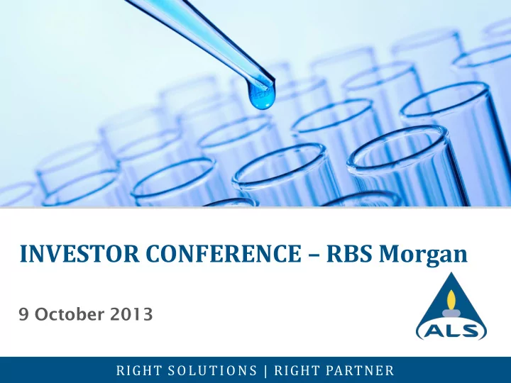 investor conference rbs morgan