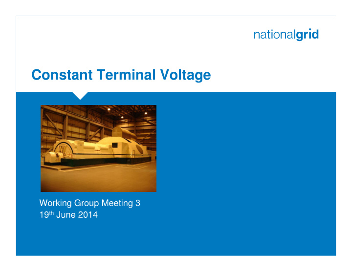 constant terminal voltage