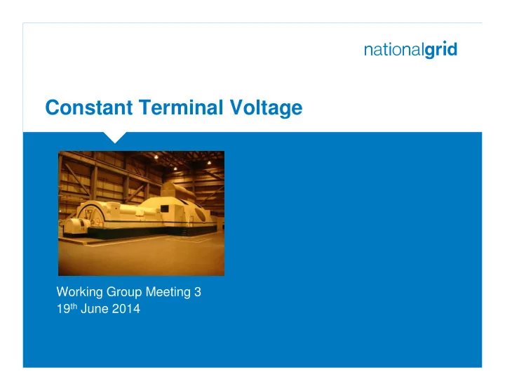 constant terminal voltage