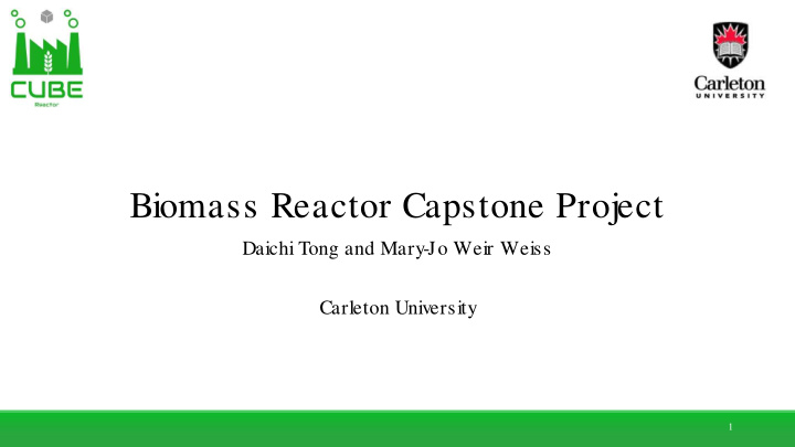 biomass reactor capstone project