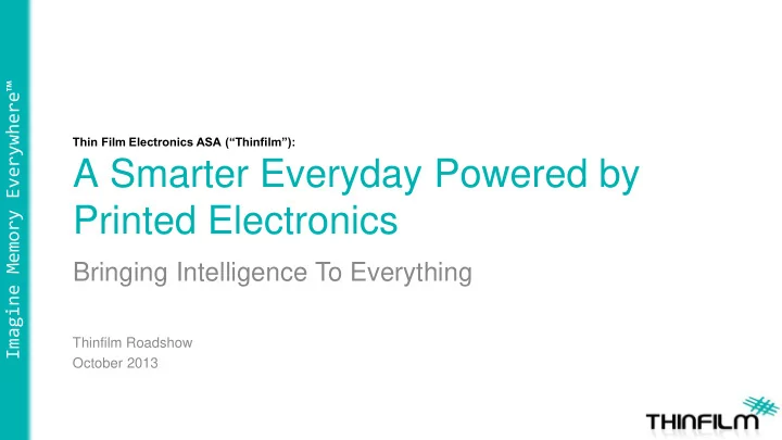 a smarter everyday powered by