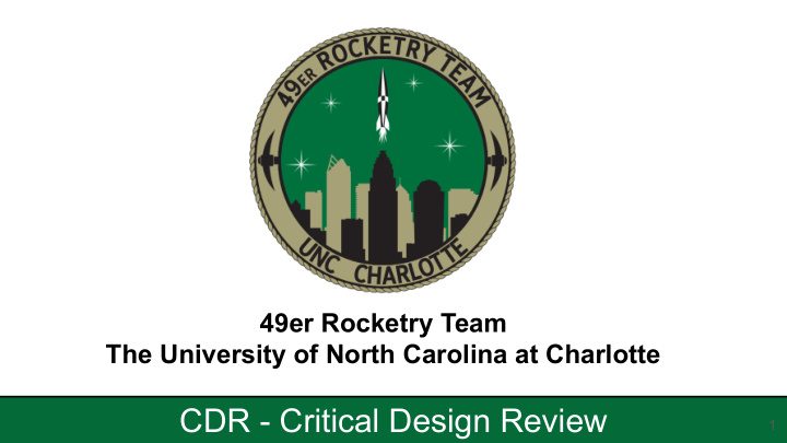 cdr critical design review