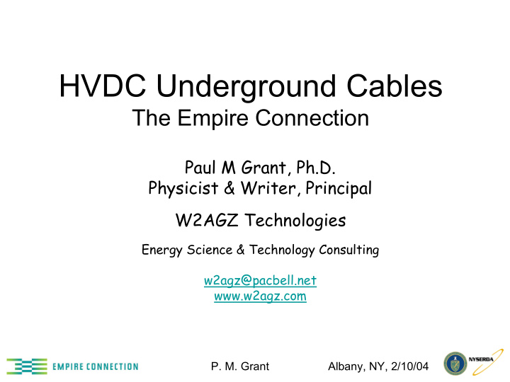 hvdc underground cables