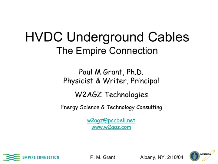hvdc underground cables