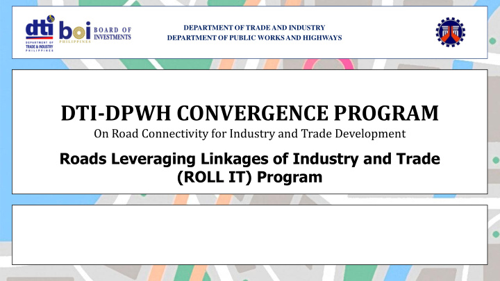 dti dpwh convergence program