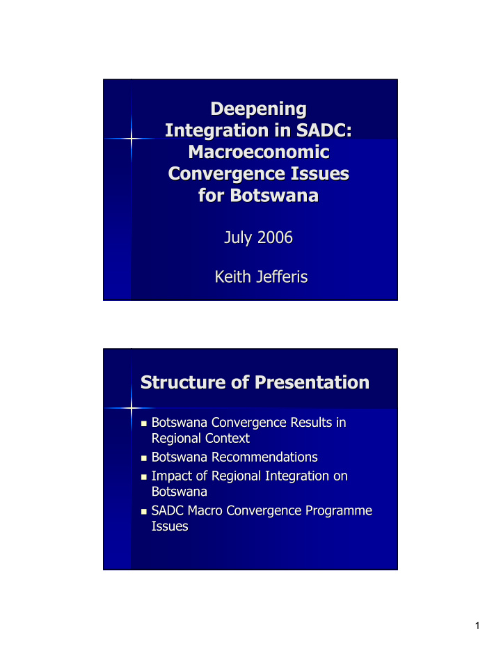 deepening deepening integration in sadc integration in