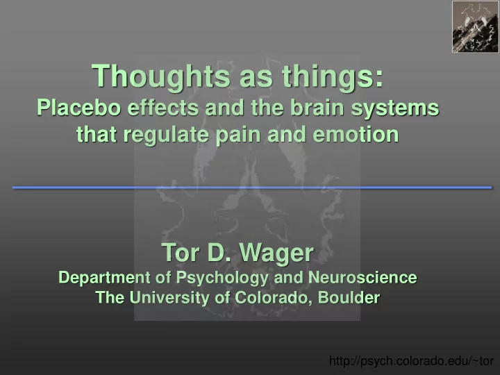 thoughts as things