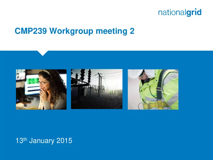 cmp239 workgroup meeting 2