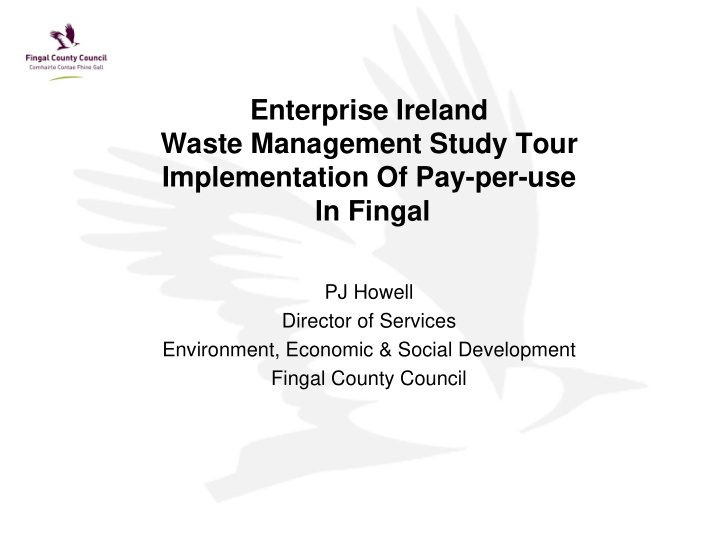 enterprise ireland waste management study tour