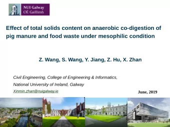Effect of total solids content on anaerobic co-digestion of  pig manure and food waste under