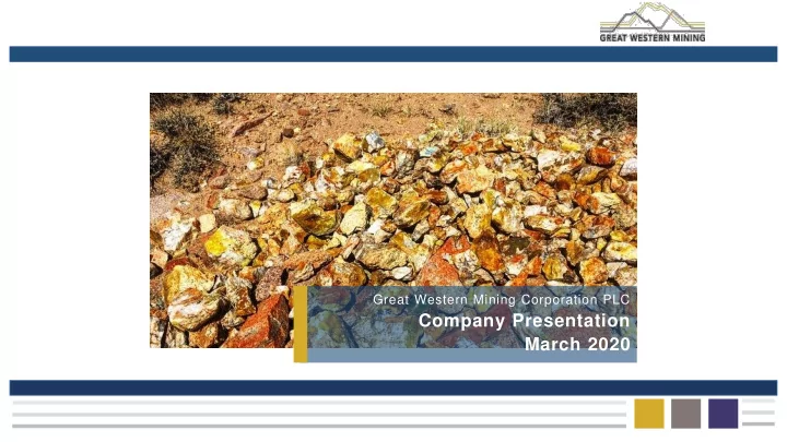 company presentation march 2020 disclaimer