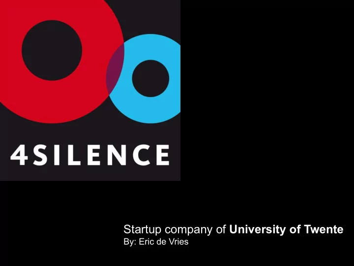 startup company of university of twente