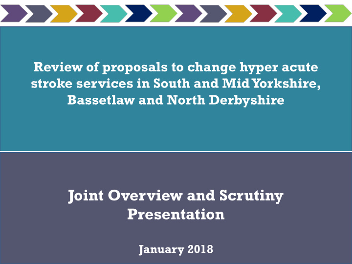 review of proposals to change hyper acute stroke services