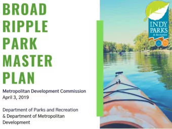 Broad Ripple Park Family  Center  Metropolitan Development Commission  April 3, 2019  Department of