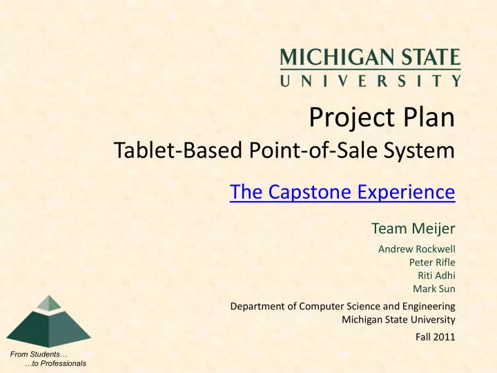 project plan