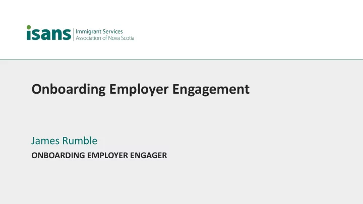 onboarding employer engagement