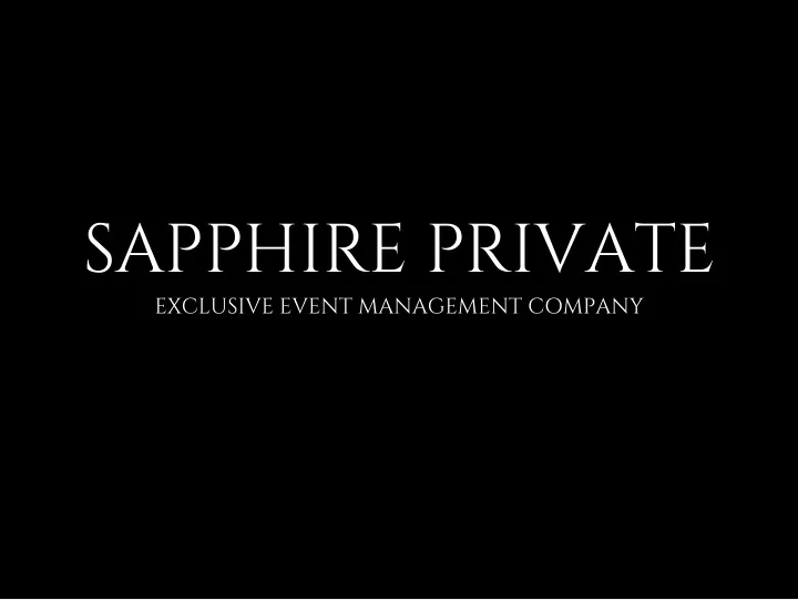 sapphire private
