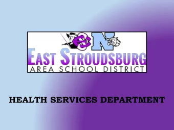 HEALTH SERVICES DEPARTMENT  SCHOOL NURSE  CONTACT INFORMATION  Eileen Early, MSN, RN  Resica